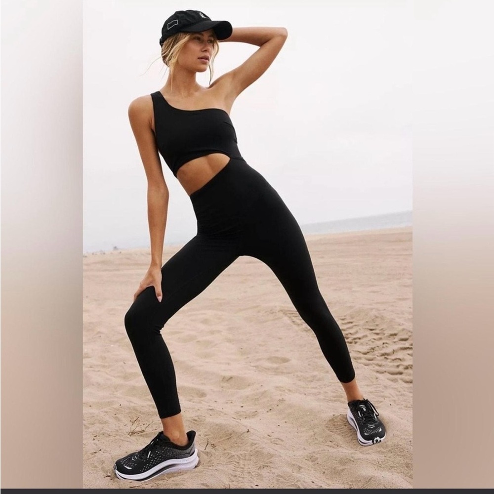 FP Movement by Free People Transcend Limits Black Cutout Jumpsuit